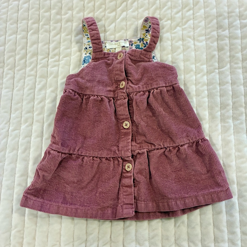 Chelsea & Violet Purple Corduroy Dress Jumper 12 Month